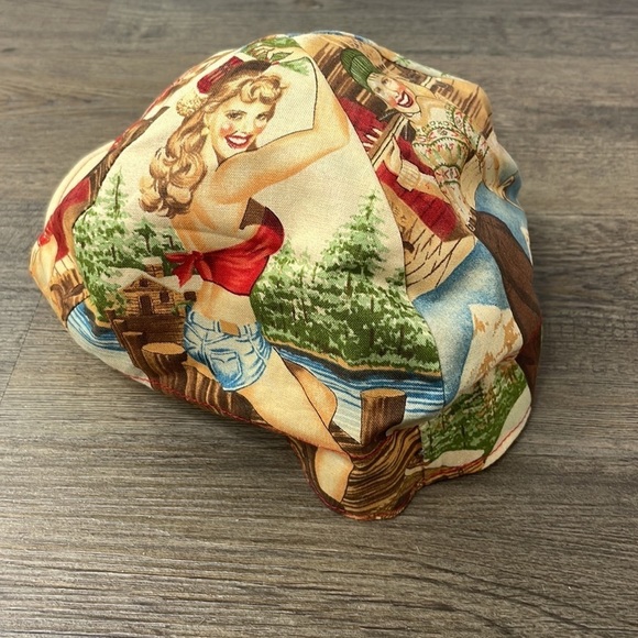 All American Pin Up Girl Biker Hat, made in USA, size Large - Picture 5 of 8